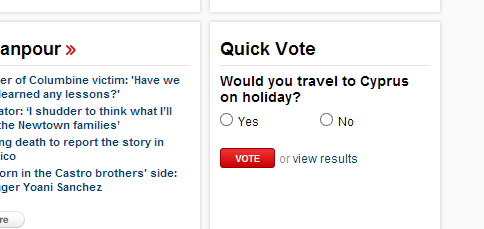 CNN poll about travelling to Cyprus for Holiday