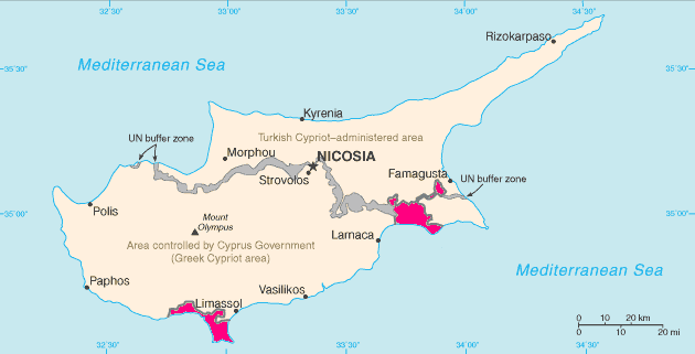 Cyprus british sovereign area