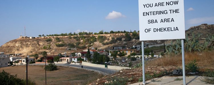 Dhekelia military base entrance