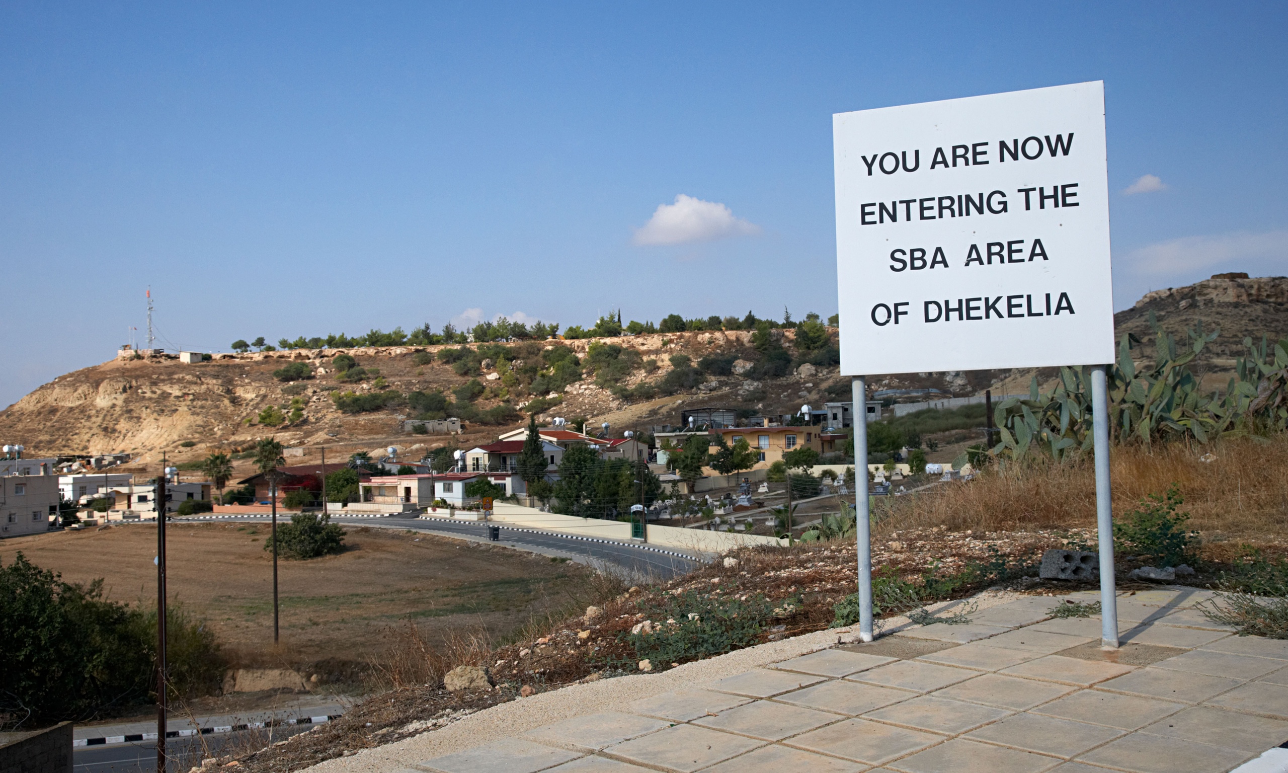 Dhekelia military base entrance